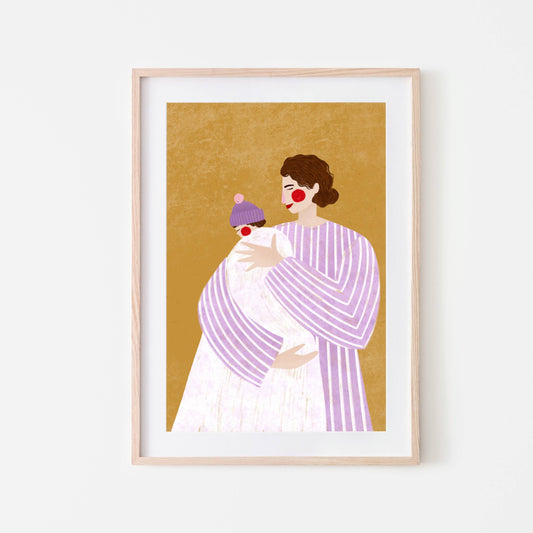 The Woman With The Little One - Art Print: A3