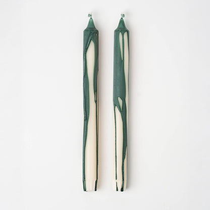 Flow Candles Green - Set of 2