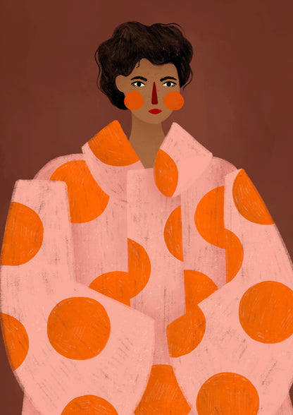The Woman With The Orange Dots - Art Print: A3