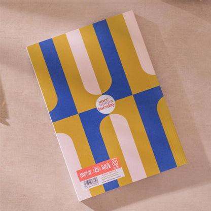 A5 Lay Flat Lined Notebook - Chartreuse Arches