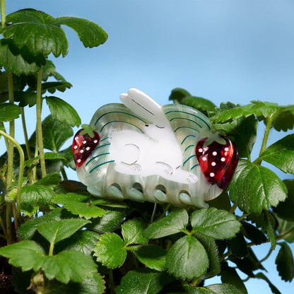 Strawberry Fields White Rabbit Hair Claw Clip