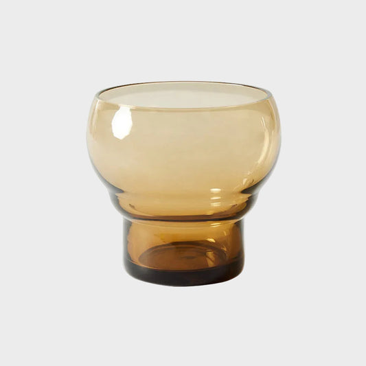 70s Glassware Bulb Glasses in Amber
