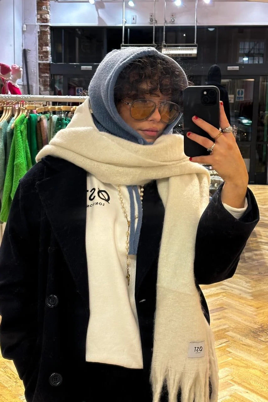 Rikke Balaclava Snood in Dusty Blue