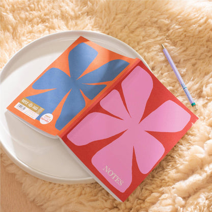 A5 Lay Flat Lined Notebook - Les Fleur