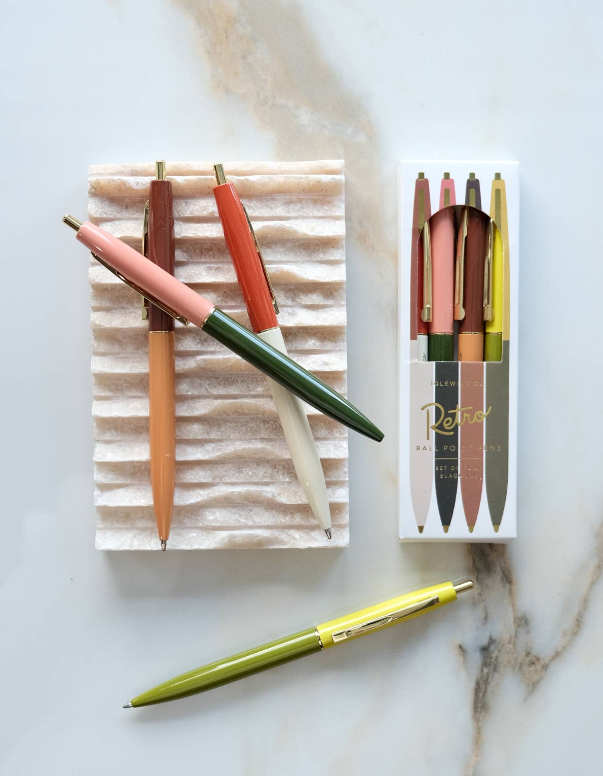 Retro Pen Set of Four - Desert Tones