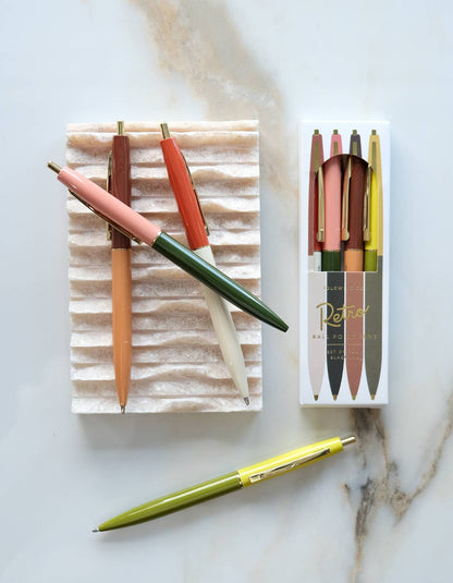 Retro Pen Set of Four - Desert Tones