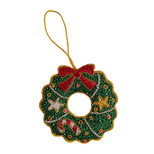 Christmas Wreath Tree Decoration (Virgin Plastic Free)