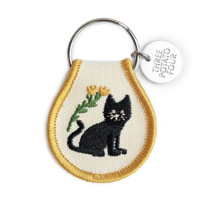 Patch Keychain - Black Cat