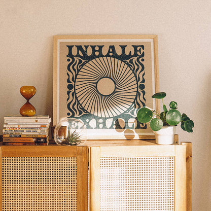 Inhale Exhale Print - 12 x 12 inches