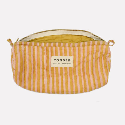 Quilted Barrel Case in Biscuit Candy Stripe