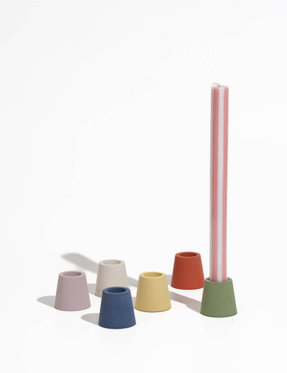 Stump Candle Holder - Mauve