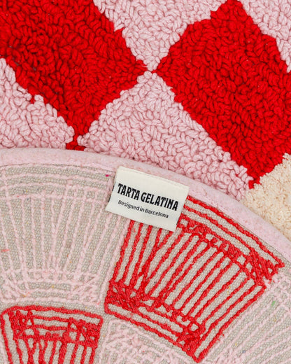 Rita Organic Cotton Bath Mat - Red