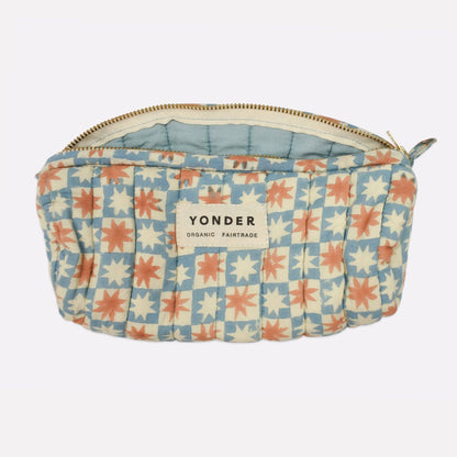 Quilted Barrel Case in Pinwheel Sky