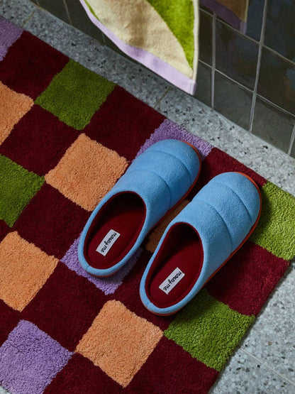 Winter Checkers Bath Mat