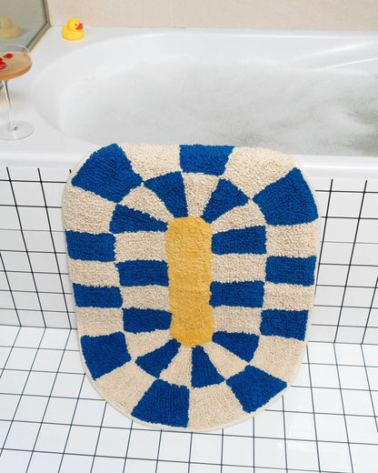 Rita Organic Cotton Bathmat: Blue