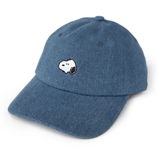 Snoopy Embroidered Dad Hat - Denim