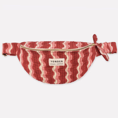 Cotton Quilted Bumbag in Whirly Jam