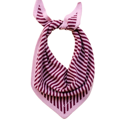 Triangle Scarf in Pink Stripe