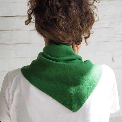 Roake Studio Triangle Scarf - Pea Green