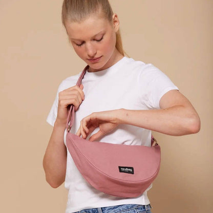 Andrea Banana Bag in Blush Pink - Ethically Manufactured Bag