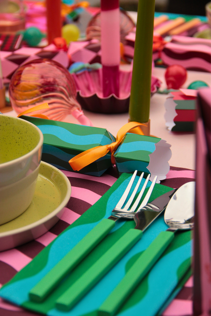 Multicoloured Stripe Pattern Christmas Crackers