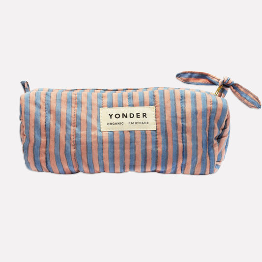 Quilted Barrel Case in Candy Stripe
