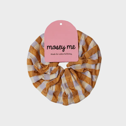 Mango Seersucker Scrunchie