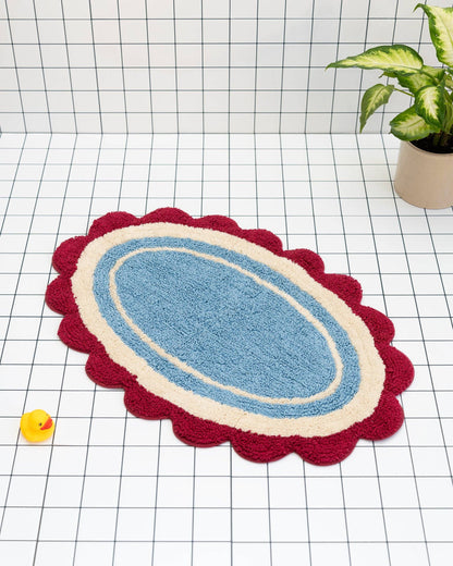 Carmen Organic Cotton Bathmat: Light blue