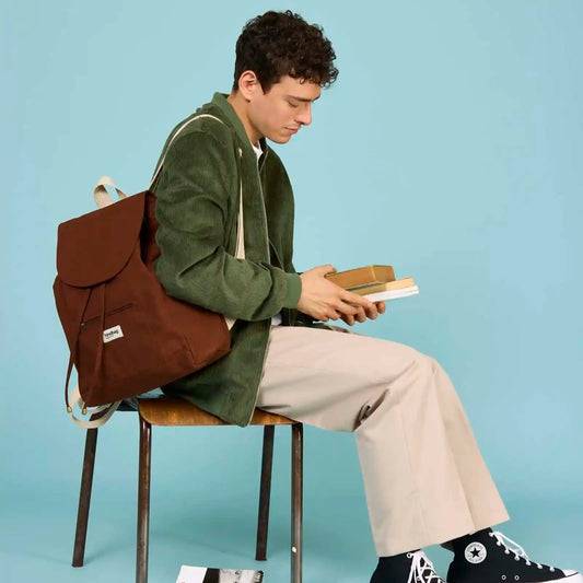 Eliot Backpack in Chocolate - Ethically Manufactured Bag