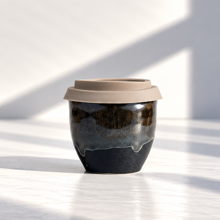 Manhattan Ceramic Travel Coffee Cup with Lid - Primo