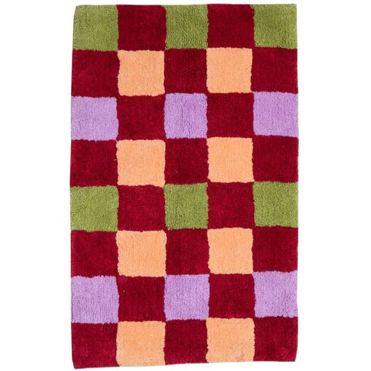 Winter Checkers Bath Mat