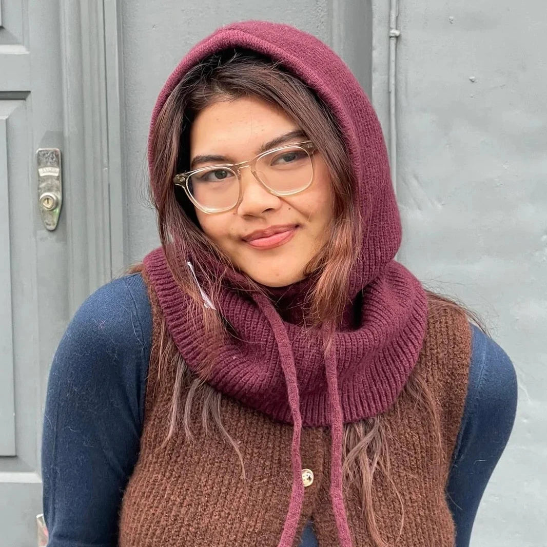 Rikke Balaclava Snood in Burgundy