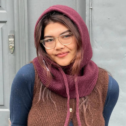 Rikke Balaclava Snood in Burgundy