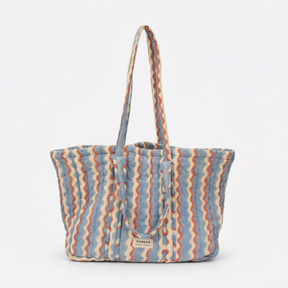 Quilted Carry All Bag in Sky Wiggle