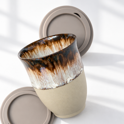 Rome Ceramic Travel Coffee Cup with Lid - Classic