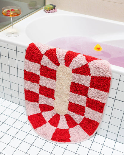 Rita Organic Cotton Bath Mat - Red