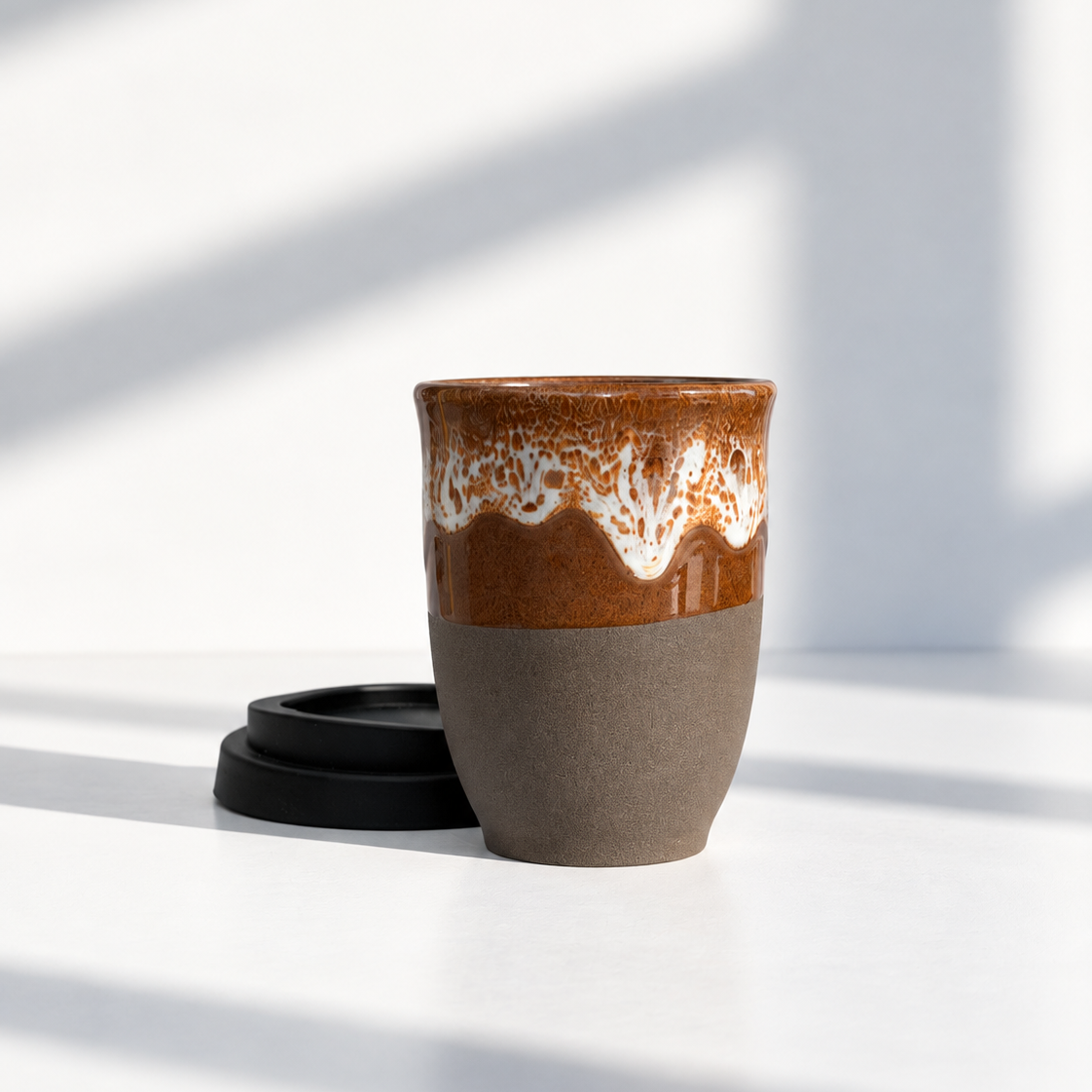Naples Ceramic Travel Coffee Cup with Lid - Classic