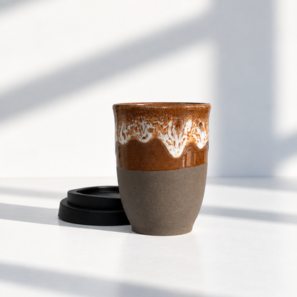 Naples Ceramic Travel Coffee Cup with Lid - Classic
