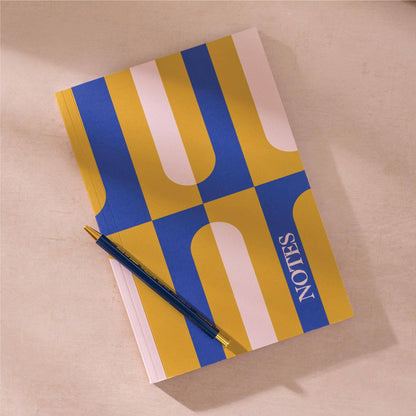 A5 Lay Flat Lined Notebook - Chartreuse Arches