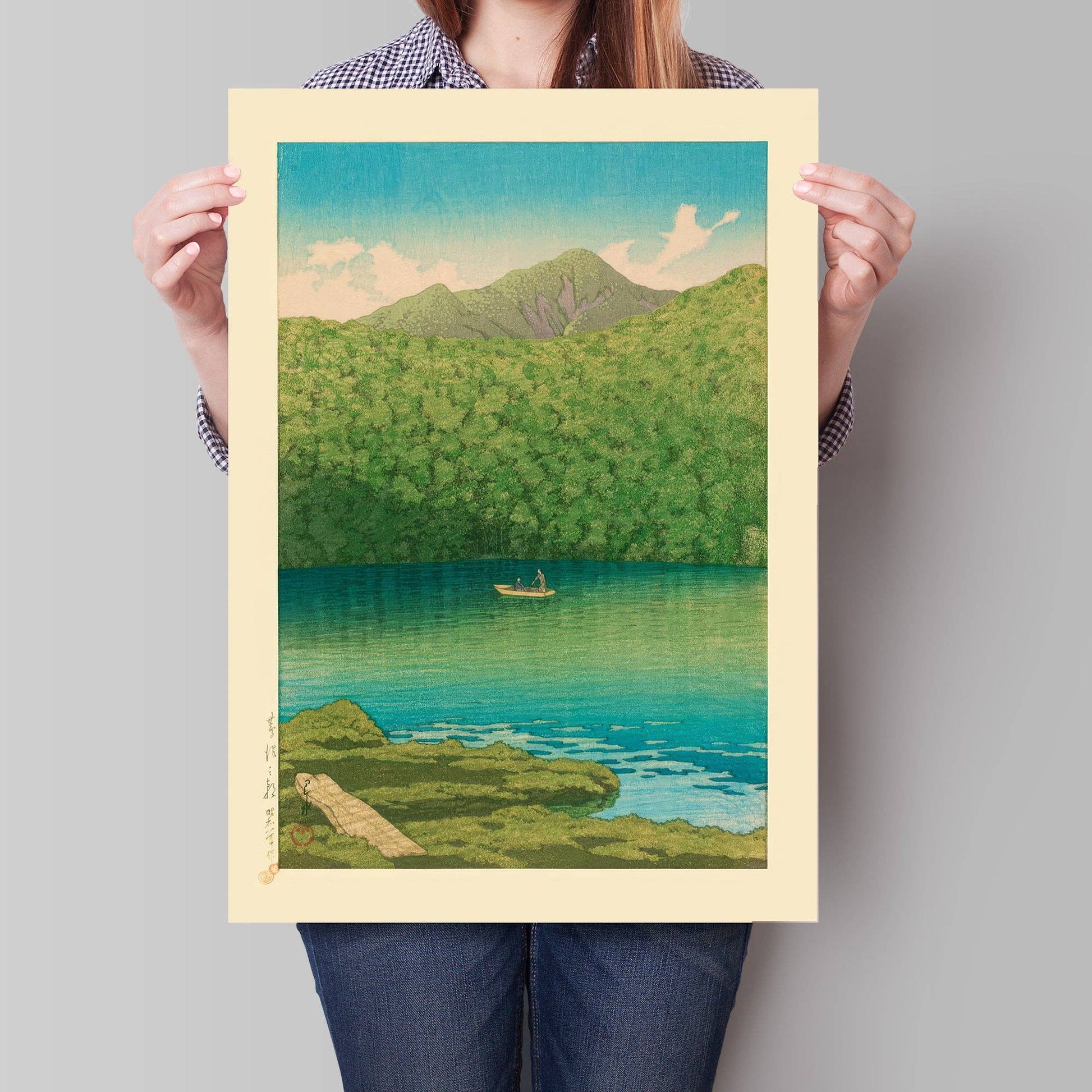 Morning Lake by Kawase Hasui Print 30x40 cm
