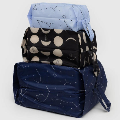 3D Zip Set Travel Pouches - Night Sky