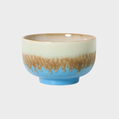 70s Ceramics Noodle Bowl - Azure