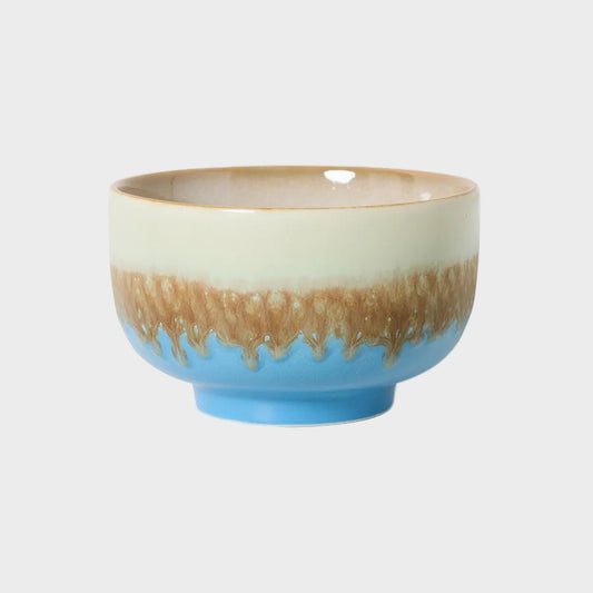 70s Ceramics Noodle Bowl - Azure