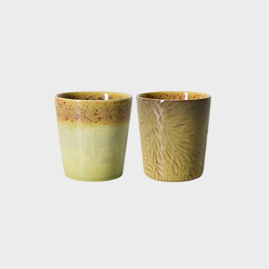 70s Ceramics Van Gogh Coffee Mugs - Sunflower