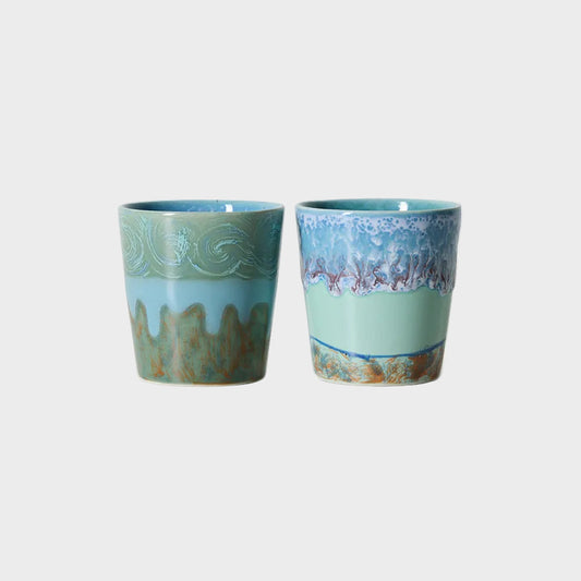 70s Ceramics Van Gogh Coffee Mugs - Self Portrait