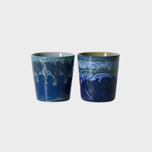 70s Ceramics Van Gogh Coffee Mugs - Starry Night