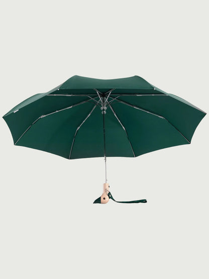 Compact Eco-Friendly Wind Resistant Duck Umbrella - Forest Green