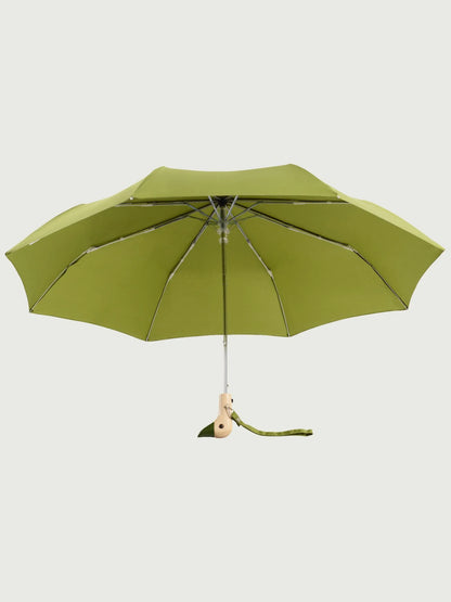 Compact Eco-Friendly Wind Resistant Duck Umbrella - Olive Green