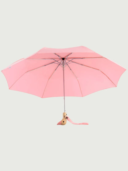 Compact Eco-Friendly Wind Resistant Duck Umbrella - Pink
