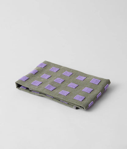 Squares Lilac & Olive Tea Towel